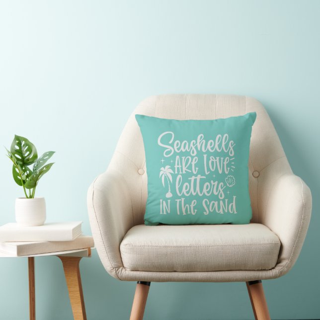 Seashells Mint Green Cushion (Chair)