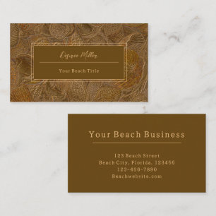 Seashells Ocean Beach Gold Modern Elegant Business Card