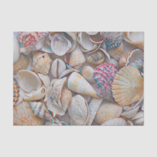 Seashells Ocean Beach Mosaic Art Decoupage Tissue Paper