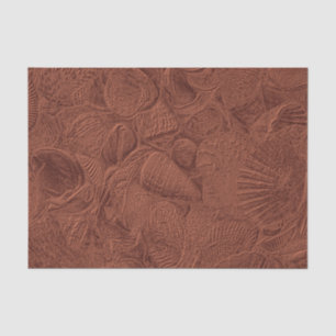 Seashells Ocean Beach Terracotta Earth Tone Tissue Paper