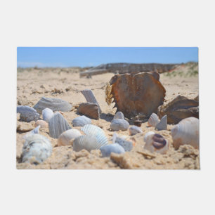 Seashells On The Beach by Shirley Taylor Doormat
