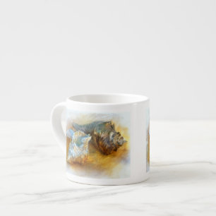 Seashells on the beach espresso cup