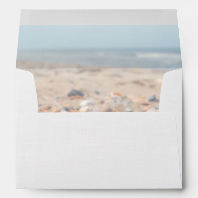 Seashells on the Beach Greeting Card Envelope (Back (Bottom))