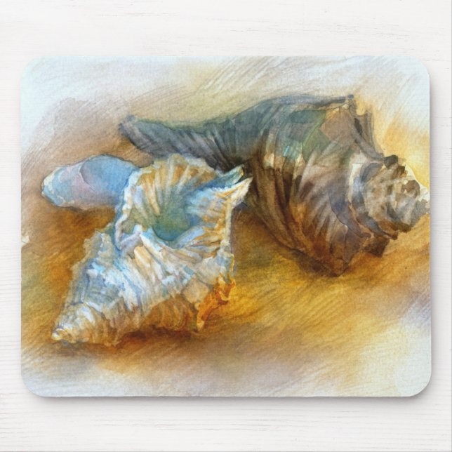 Seashells on the beach mouse mat (Front)