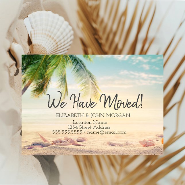 Seashells,Palm Beach Moving Announcement Postcard (Creator Uploaded)