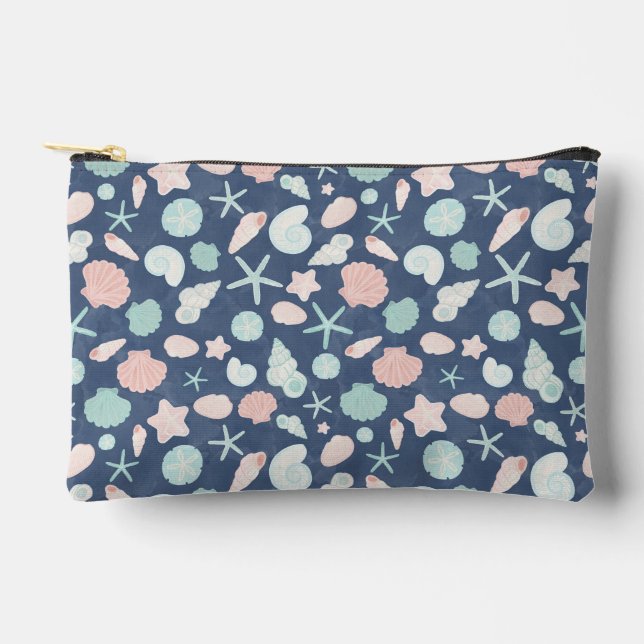 seashells pattern accessory pouch (Front)