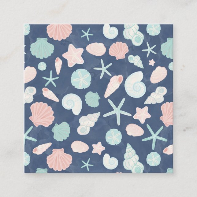 seashells pattern appointment card (Front)