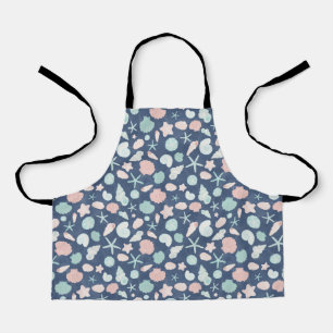 seashells pattern apron