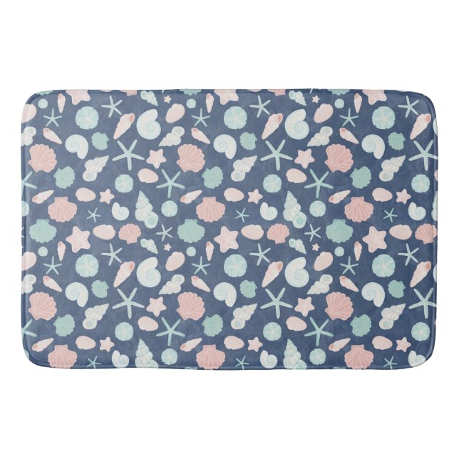 seashells pattern bath mat (Front)