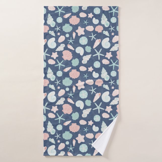 seashells pattern bath towel (Bath Towel)