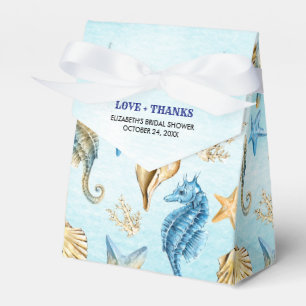 Seashells Pattern Beach Bridal Shower Favour Box