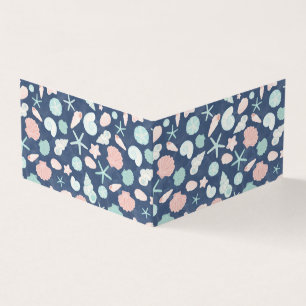 seashells pattern business card