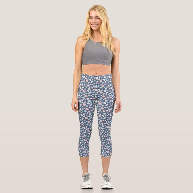 seashells pattern capri leggings (Front)