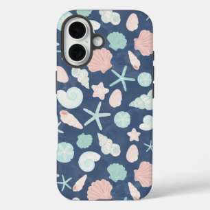 seashells pattern iPhone 16 case