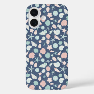 seashells pattern iPhone 16 case