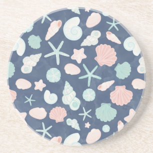 seashells pattern coaster