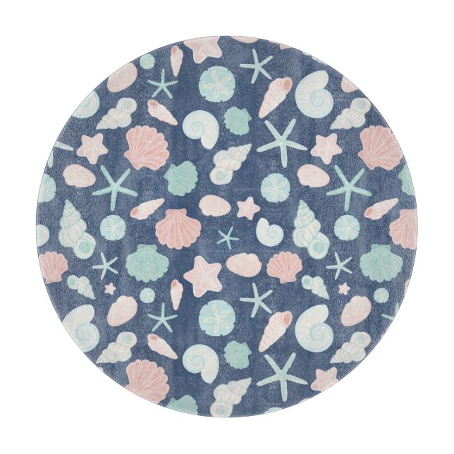 seashells pattern cutting board (Front)