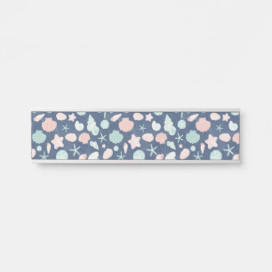 seashells pattern door sign