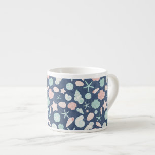 seashells pattern espresso cup