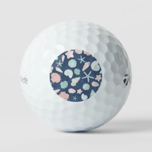 seashells pattern golf balls