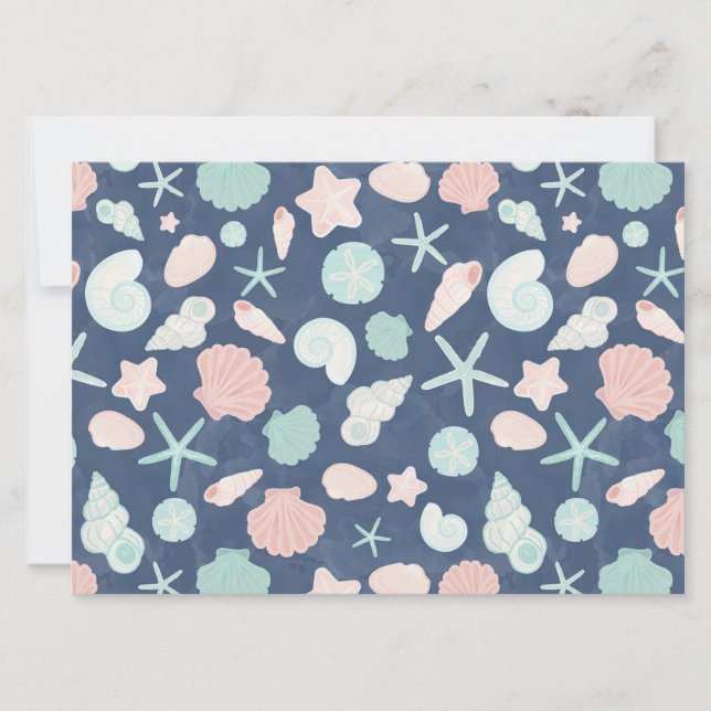 seashells pattern invitation (Front)