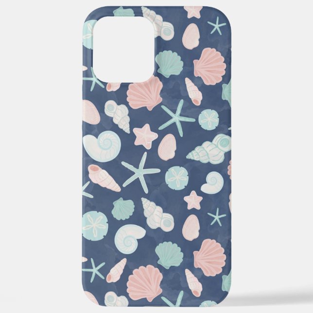 seashells pattern iPhone case (Back)