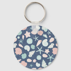 seashells pattern key ring
