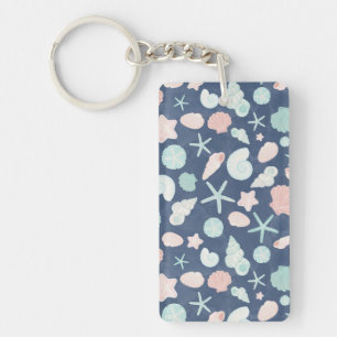 seashells pattern key ring