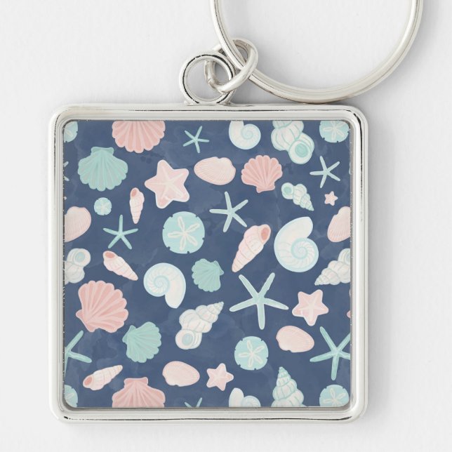 seashells pattern key ring (Front)