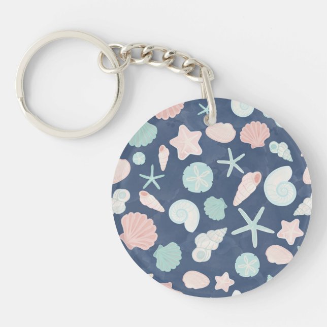 seashells pattern key ring (Front)
