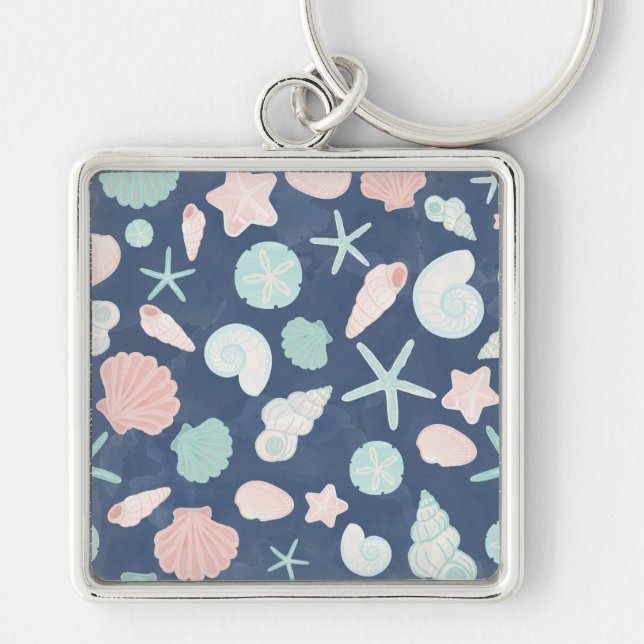 seashells pattern key ring (Front)