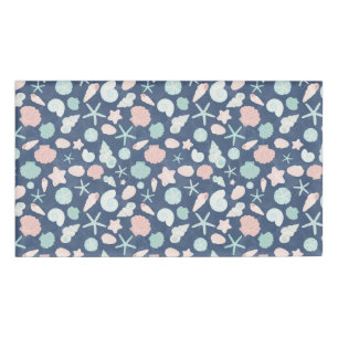 seashells pattern name tag
