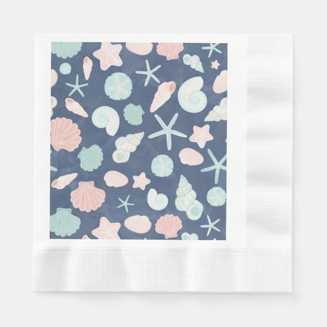 seashells pattern napkin (Front)