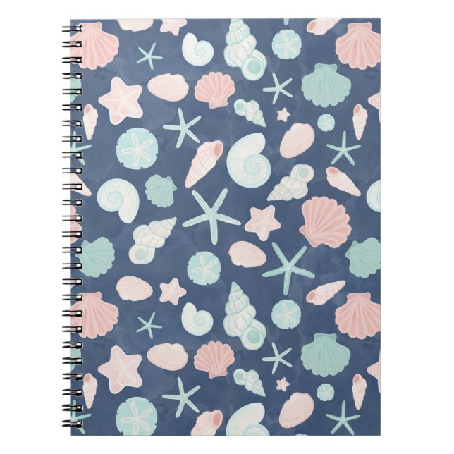 seashells pattern notebook (Front)