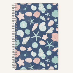 seashells pattern notebook