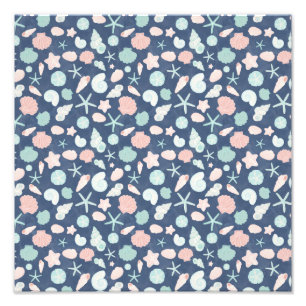 seashells pattern photo print