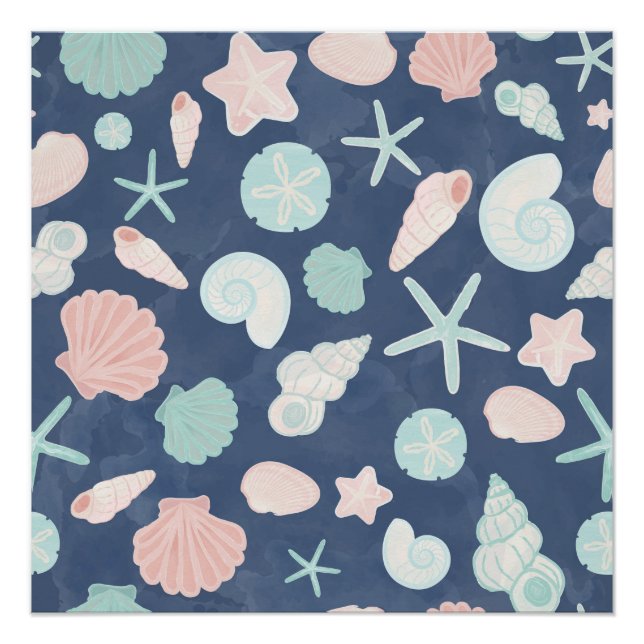 seashells pattern poster (Front)