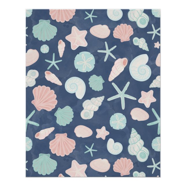 seashells pattern poster (Front)