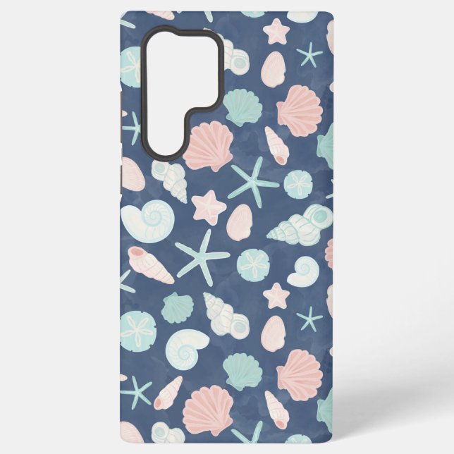 seashells pattern samsung galaxy s22 ultra case (Back)