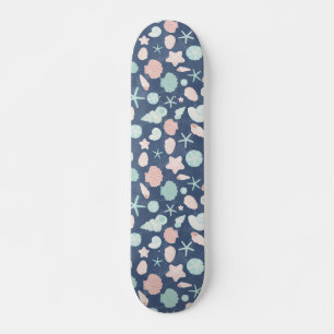 seashells pattern skateboard