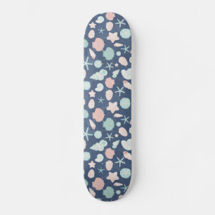 seashells pattern skateboard