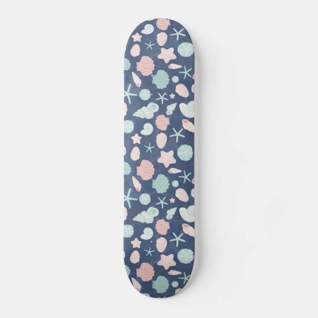 seashells pattern skateboard (Front)