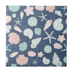 seashells pattern tile