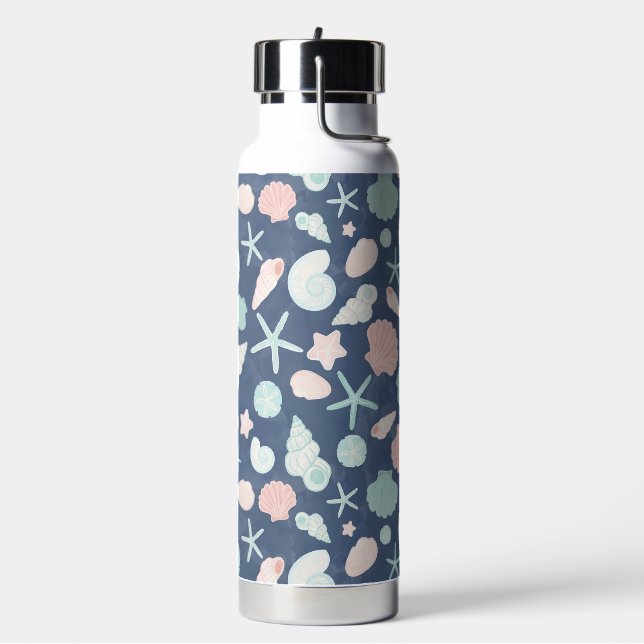 seashells pattern water bottle (Left)