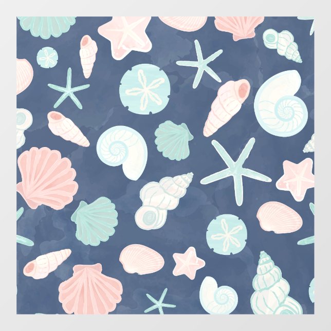 seashells pattern window cling (Sheet)