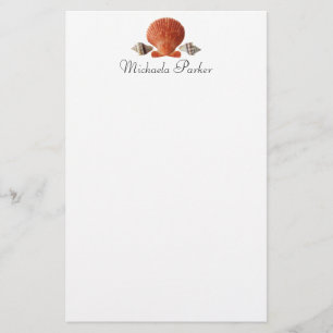 Seashells Personalised Letterhead Stationery