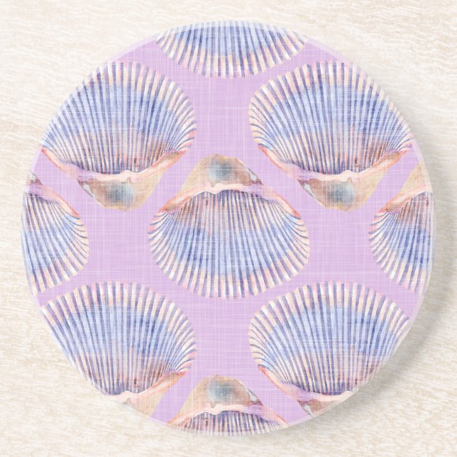 Seashells Purple Coaster (Front)