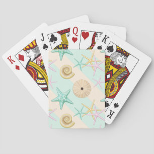 Seashells Retro Pastel Sea Life Playing Cards