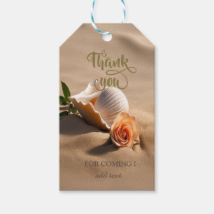 Seashells Rose Sand Gift Tags