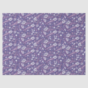 Seashells Sea Shell Nautical Pattern Violet Purple Tissue Paper